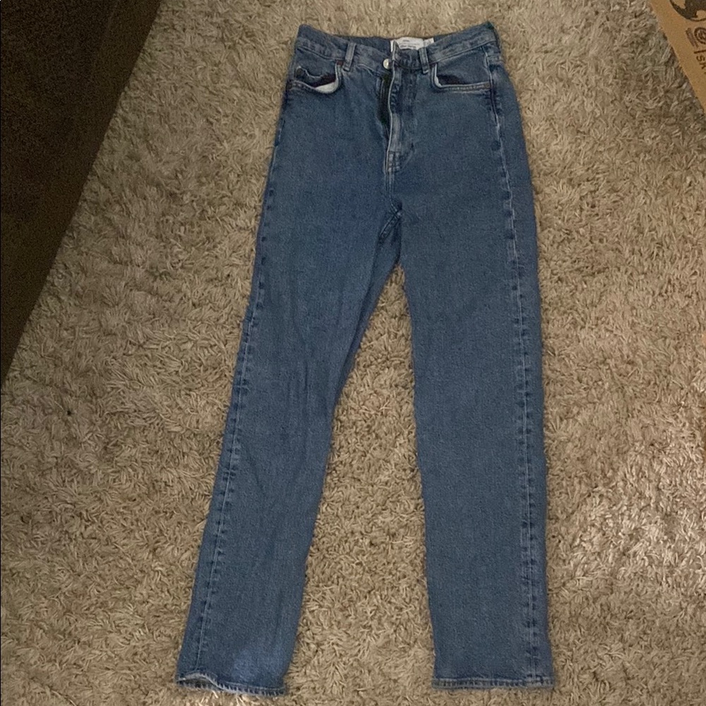 Zara Blue Straight Leg Jeans